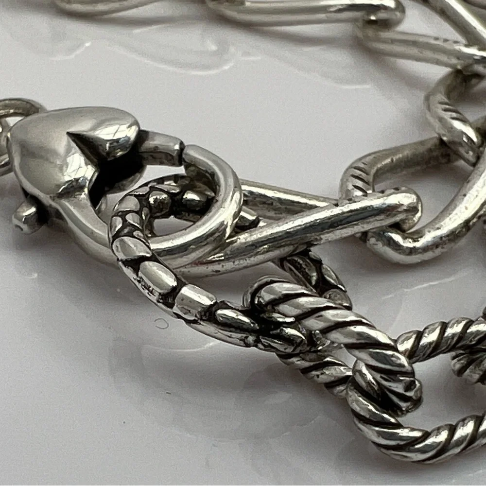 𝅺Brighton Pebble Cascade Layered Multi Strand Silver Necklace